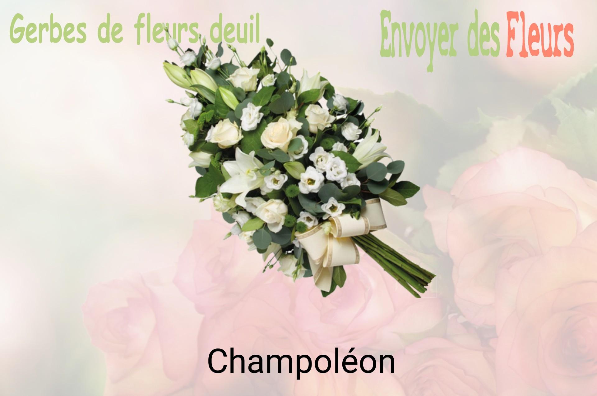 Gerbe de fleurs de deuil livrée à Champoléon